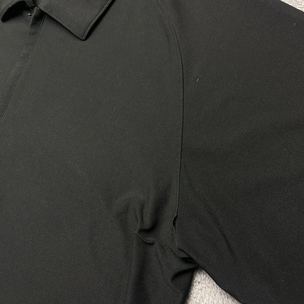 Nike Golf Dri-FIT UV Mens Large Black Quarter Zip Short Sleeve Polo Shirt